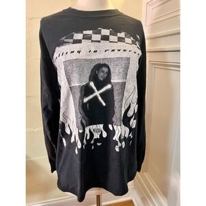 Vtg Falling In Reverse Size M Checkered Graphic Long Sleeve‎ Shirt Band Merch